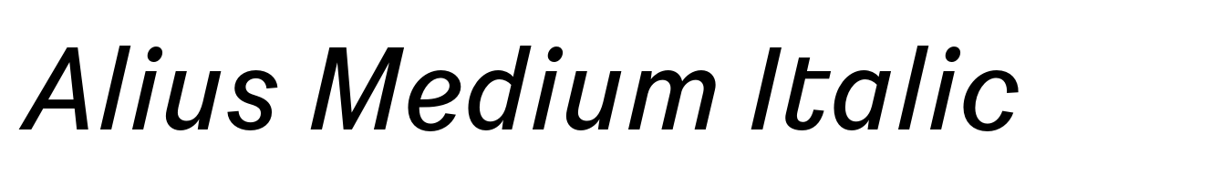 Alius Medium Italic